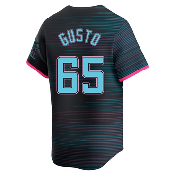 Men's Miami Marlins Ryan Gusto Black 2025 City Connect Jersey - Limited