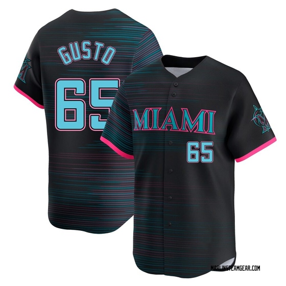 Men's Miami Marlins Ryan Gusto Black 2025 City Connect Jersey - Limited