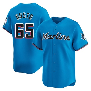 Men's Miami Marlins Ryan Gusto Blue Alternate Jersey - Limited