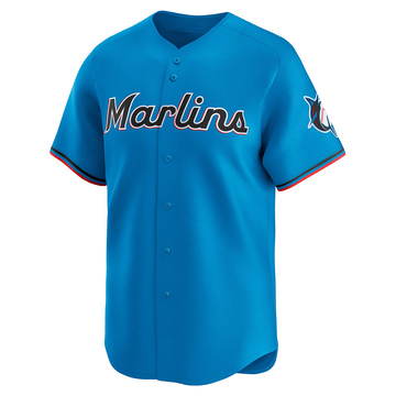 Men's Miami Marlins Ryan Gusto Blue Alternate Jersey - Limited