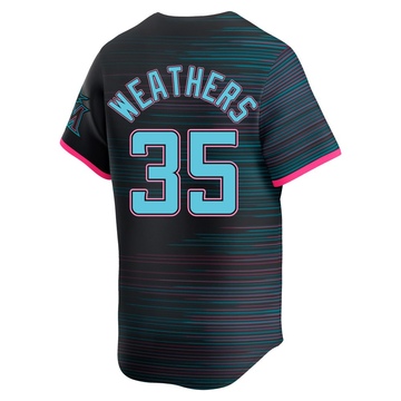 Men's Miami Marlins Ryan Weathers Black 2025 City Connect Jersey - Limited