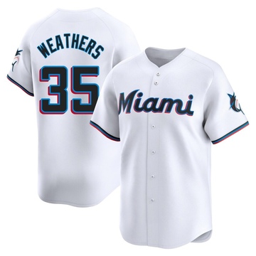 Men's Miami Marlins Ryan Weathers White Home Jersey - Limited