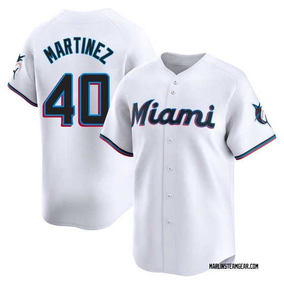 Men's Miami Marlins Seth Martinez White Home Jersey - Limited