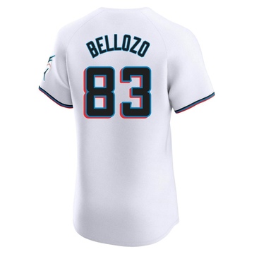 Men's Miami Marlins Valente Bellozo White Home Jersey - Elite