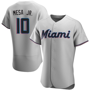 Men's Miami Marlins Victor Mesa Jr. Gray Road Jersey - Authentic