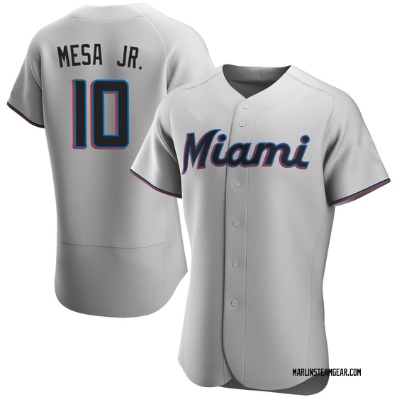 Men's Miami Marlins Victor Mesa Jr. Gray Road Jersey - Authentic