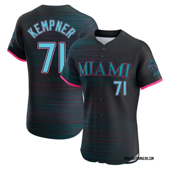 Men's Miami Marlins William Kempner Black 2025 City Connect Jersey - Elite