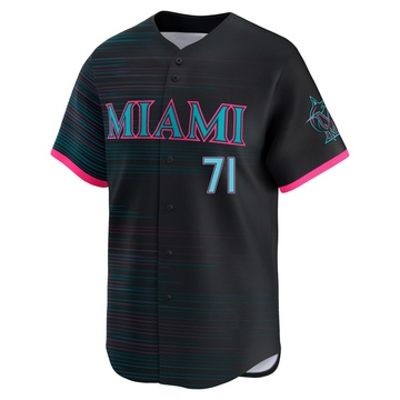 Men's Miami Marlins William Kempner Black 2025 City Connect Jersey - Limited