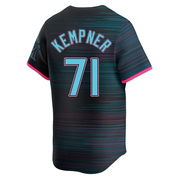 Men's Miami Marlins William Kempner Black 2025 City Connect Jersey - Limited