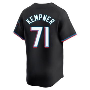 Men's Miami Marlins William Kempner Black Alternate Jersey - Limited
