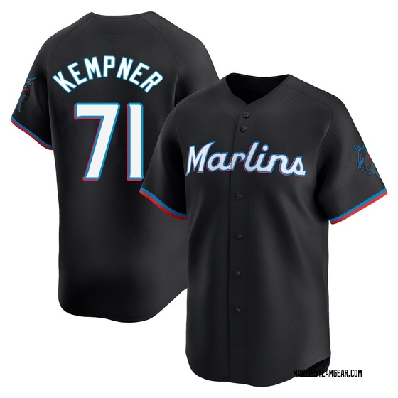 Men's Miami Marlins William Kempner Black Alternate Jersey - Limited