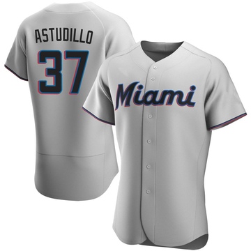 Men's Miami Marlins Willians Astudillo Gray Road Jersey - Authentic