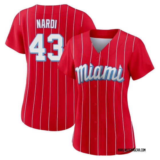 Women's Miami Marlins Andrew Nardi Red 2021 City Connect Jersey - Authentic