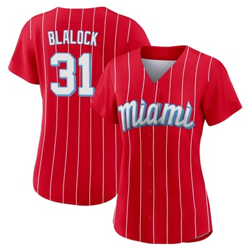 Women's Miami Marlins Bradley Blalock Red 2021 City Connect Jersey - Authentic