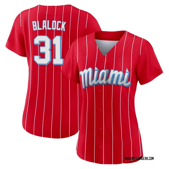 Women's Miami Marlins Bradley Blalock Red 2021 City Connect Jersey - Replica