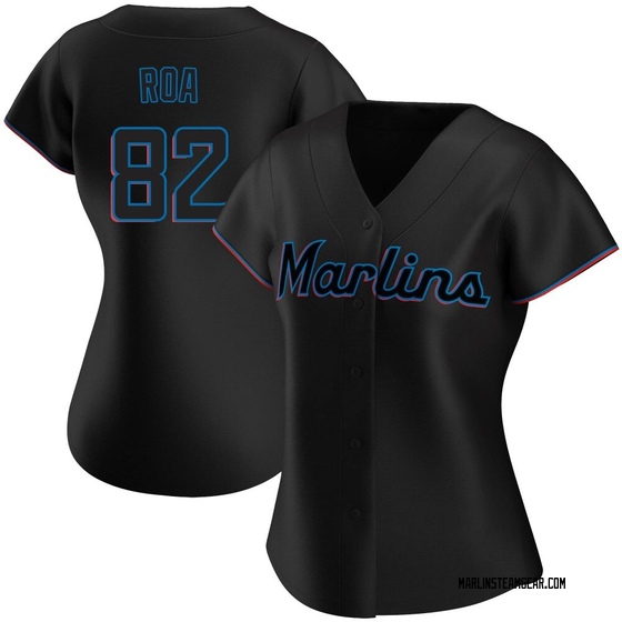 Women's Miami Marlins Christian Roa Black Alternate Jersey - Authentic