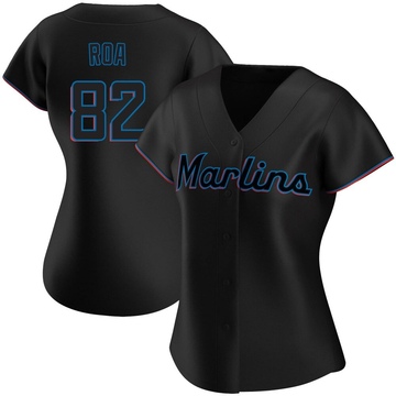 Women's Miami Marlins Christian Roa Black Alternate Jersey - Replica