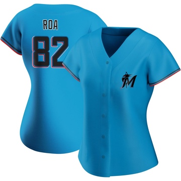 Women's Miami Marlins Christian Roa Blue Alternate Jersey - Replica