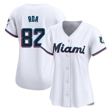 Women's Miami Marlins Christian Roa White Home Jersey - Limited