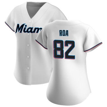 Women's Miami Marlins Christian Roa White Home Jersey - Replica