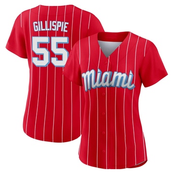 Women's Miami Marlins Connor Gillispie Red 2021 City Connect Jersey - Replica