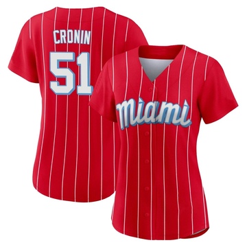 Women's Miami Marlins Declan Cronin Red 2021 City Connect Jersey - Authentic