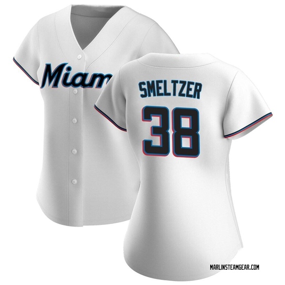 Women's Miami Marlins Devin Smeltzer White Home Jersey - Replica