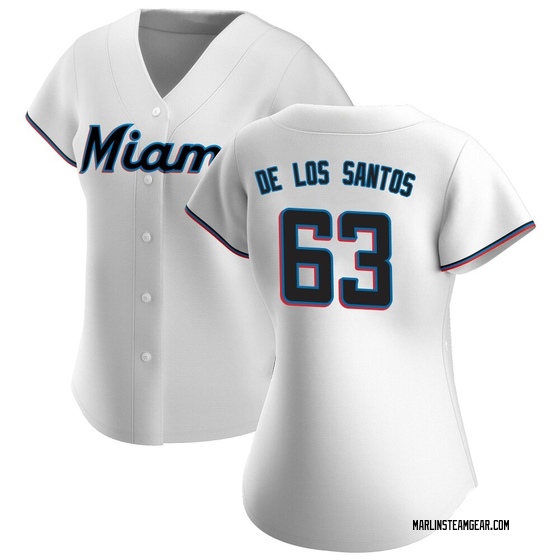 Women's Miami Marlins Deyvison De Los Santos White Home Jersey - Authentic