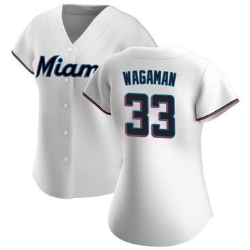Women's Miami Marlins Eric Wagaman White Home Jersey - Authentic