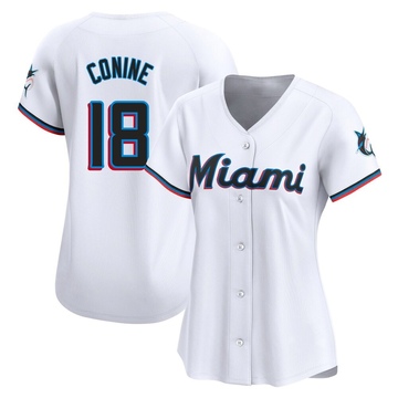 Women's Miami Marlins Griffin Conine White Home Jersey - Limited