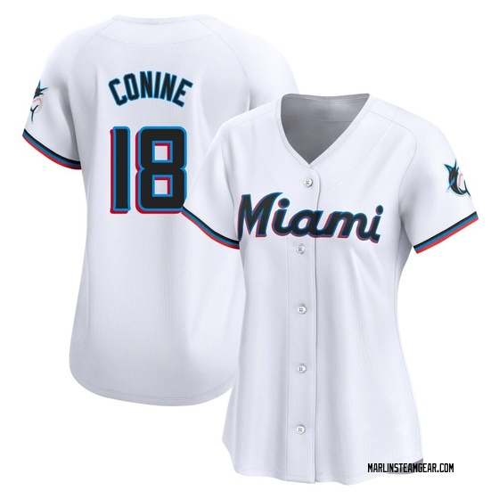 Women's Miami Marlins Griffin Conine White Home Jersey - Limited