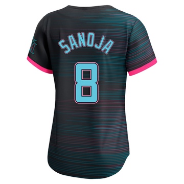Women's Miami Marlins Javier Sanoja Black 2025 City Connect Jersey - Limited