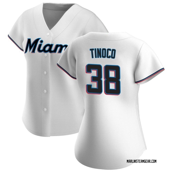 Women's Miami Marlins Jesus Tinoco White Home Jersey - Authentic