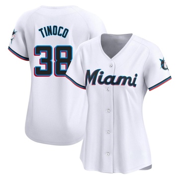 Women's Miami Marlins Jesus Tinoco White Home Jersey - Limited