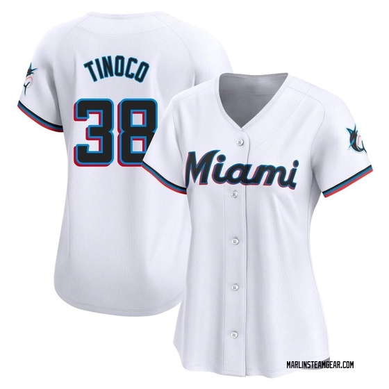 Women's Miami Marlins Jesus Tinoco White Home Jersey - Limited