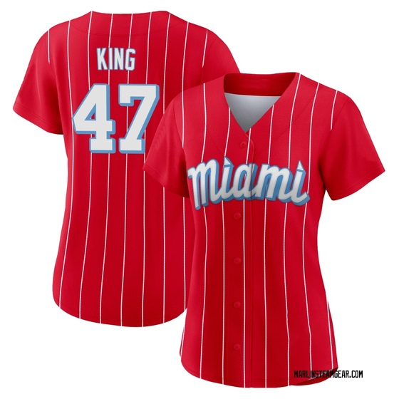 Women's Miami Marlins John King Red 2021 City Connect Jersey - Authentic