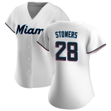Women's Miami Marlins Kyle Stowers White Home Jersey - Authentic