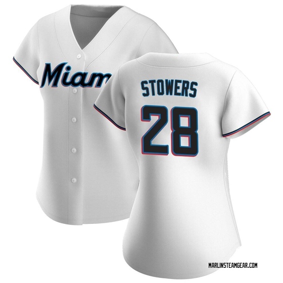 Women's Miami Marlins Kyle Stowers White Home Jersey - Replica