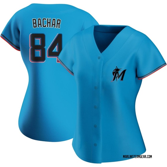 Women's Miami Marlins Lake Bachar Blue Alternate Jersey - Authentic