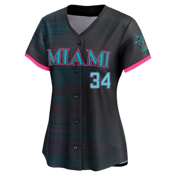 Women's Miami Marlins Liam Hicks Black 2025 City Connect Jersey - Limited