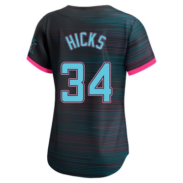 Women's Miami Marlins Liam Hicks Black 2025 City Connect Jersey - Limited