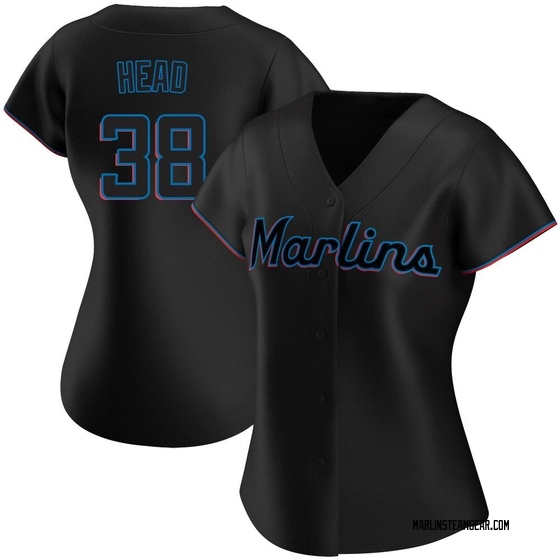 Women's Miami Marlins Louis Head Black Alternate Jersey - Authentic
