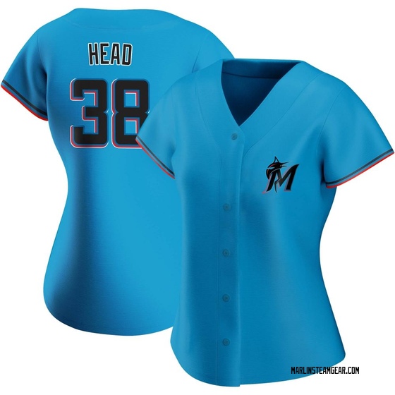 Women's Miami Marlins Louis Head Blue Alternate Jersey - Authentic