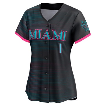 Women's Miami Marlins Nick Gordon Black 2025 City Connect Jersey - Limited