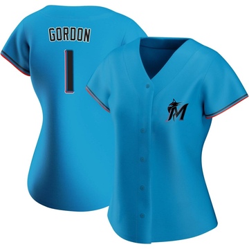 Women's Miami Marlins Nick Gordon Blue Alternate Jersey - Replica