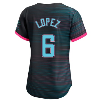 Women's Miami Marlins Otto Lopez Black 2025 City Connect Jersey - Limited