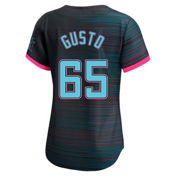 Women's Miami Marlins Ryan Gusto Black 2025 City Connect Jersey - Limited