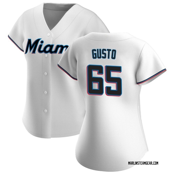 Women's Miami Marlins Ryan Gusto White Home Jersey - Authentic