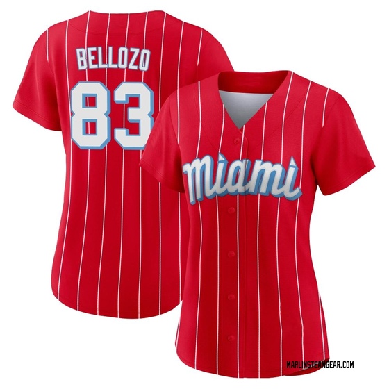 Women's Miami Marlins Valente Bellozo Red 2021 City Connect Jersey - Replica