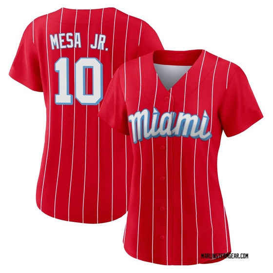 Women's Miami Marlins Victor Mesa Jr. Red 2021 City Connect Jersey - Authentic